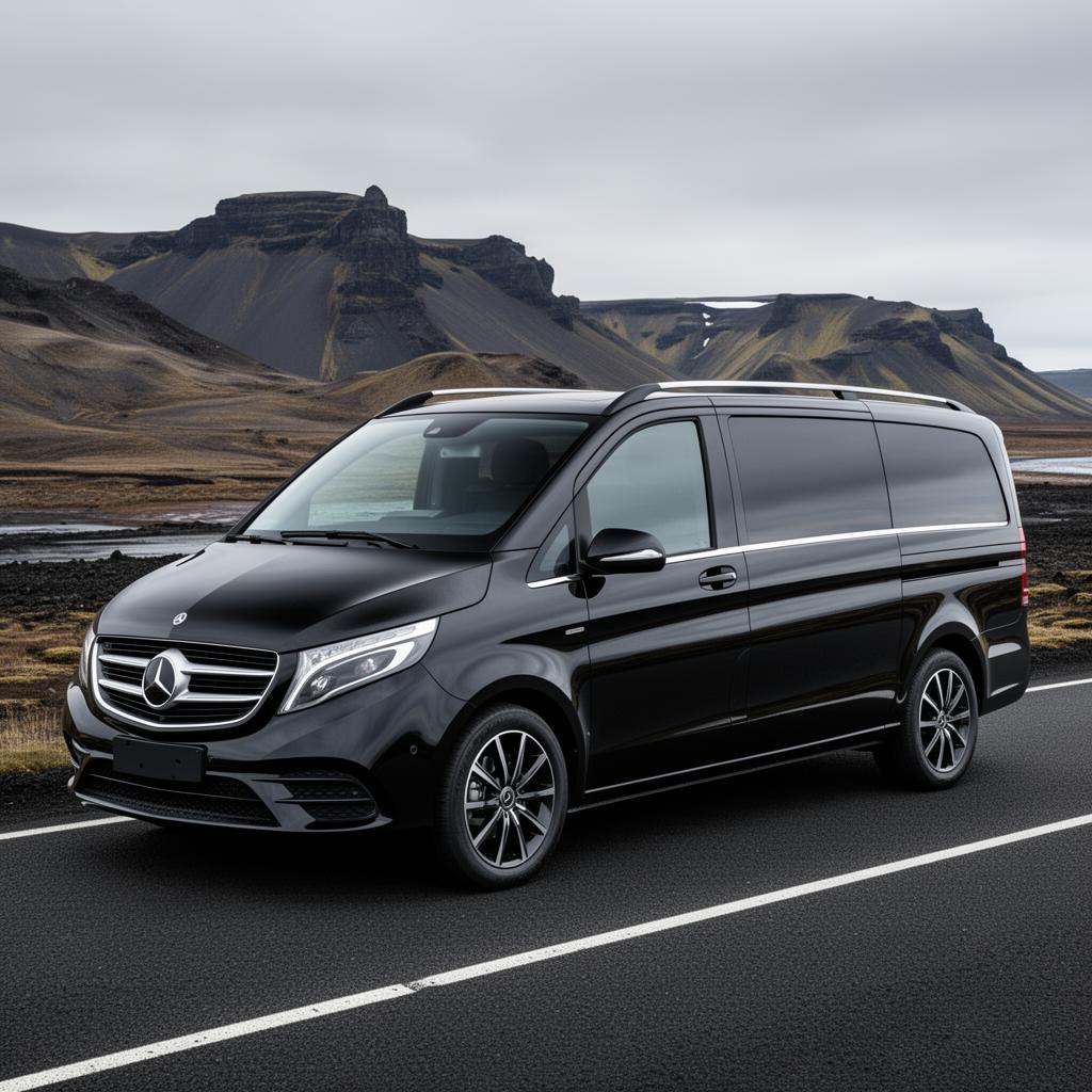 Mercedes V-Class high-end tour vehicle in Iceland